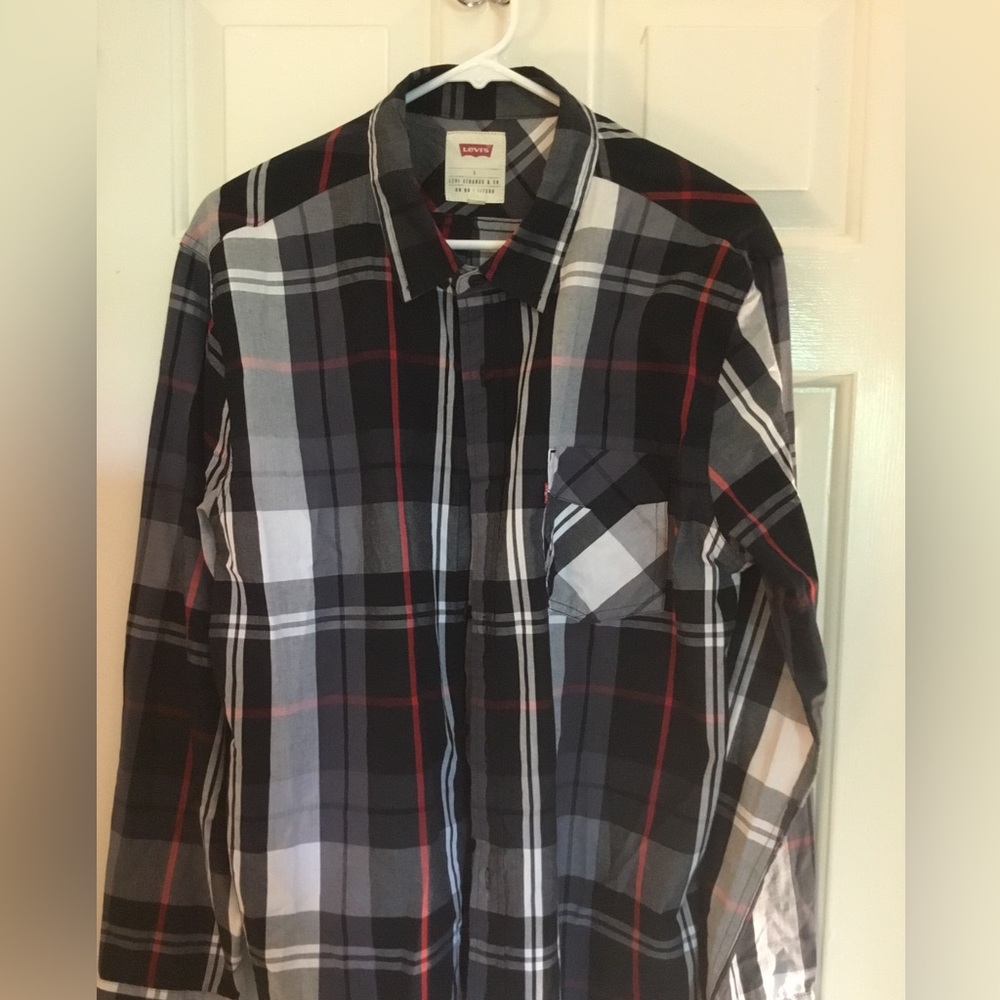 Levi’s Mens Western Button Long Sleeve Shirt. Sz Large